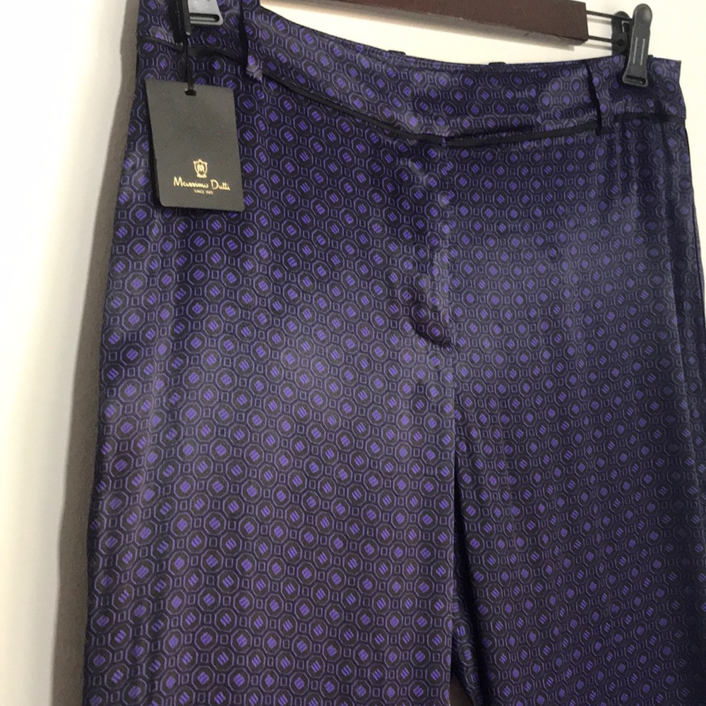 Massimo Dutti Silk Satin Texture Trousers